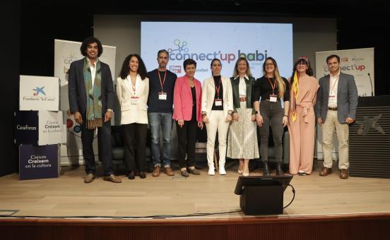 Marvin Singhateh, DeAnnett Sánchez, Héctor Mota, Carmen Serra, Isabel Ruíz, María Cruz Rivera, Teresa Fuster,Tona Pou y José Martí, en el Open Day de la pasada edición